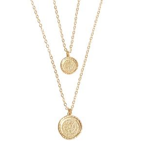 Amber Sceats double coin necklace
